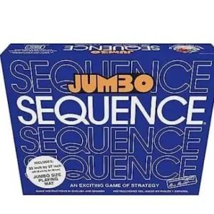 Jumbo Sequence Board Game | Make 5 in a Series Card Game | Board Game for All Ages, Multicolor