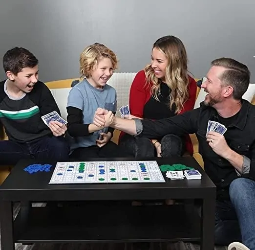 Sequence Board Game | Sequence Game with Folding Board, Cards and Chips | Playing Card, Suitable Family Game for Ages 7+ Years (Multicolor) - Image 5